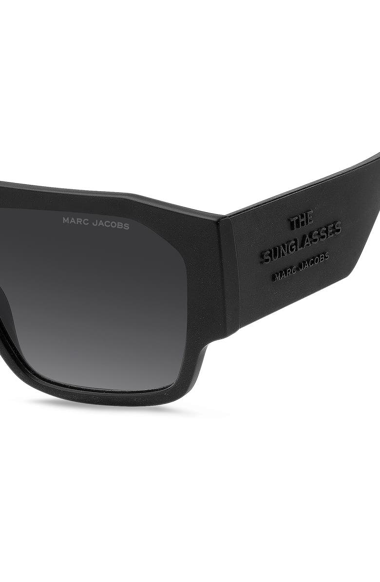 Marc Jacobs 55mm Navigator Sunglasses, Alternate, color, Matte Black/ Dark Grey Sf