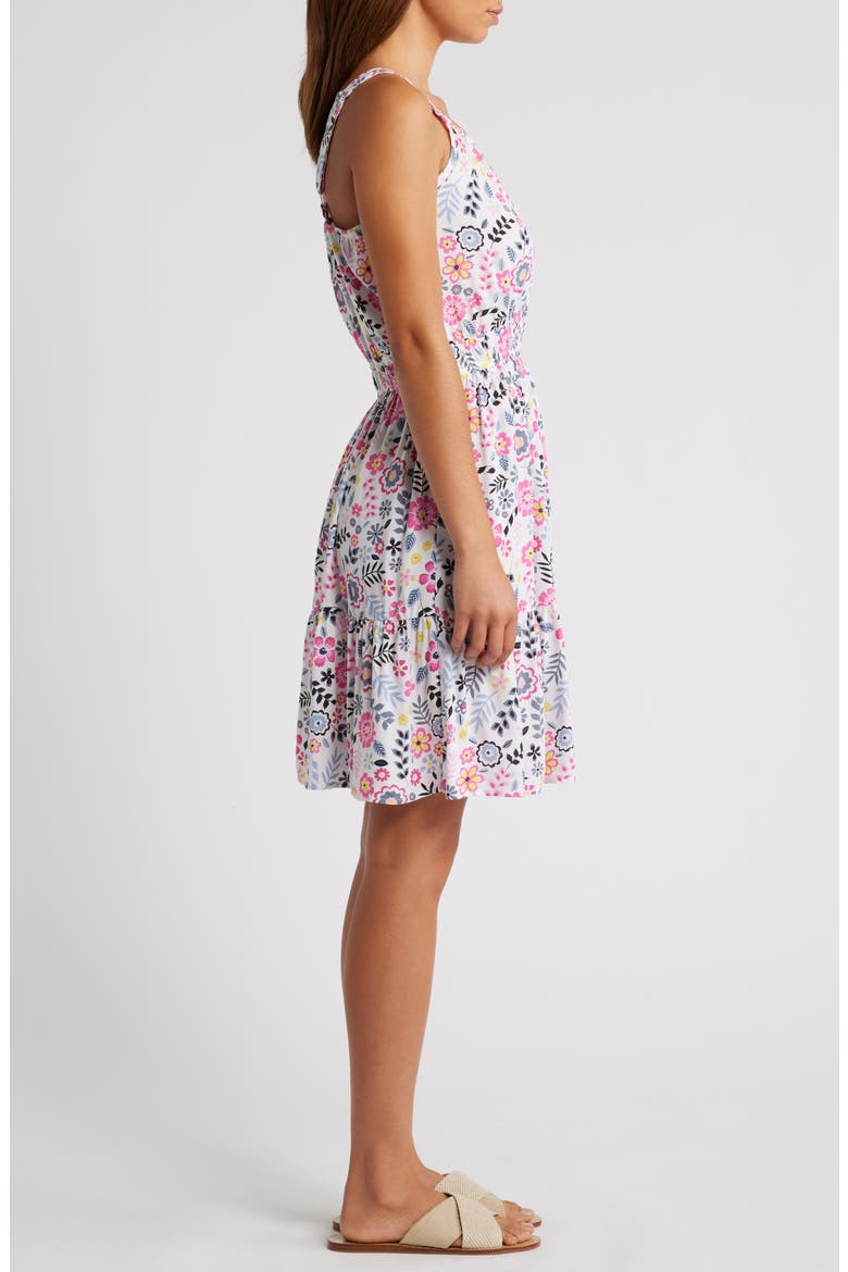 Luella Ruched Waist Sundress, Alternate, color, BUBBLE GUM