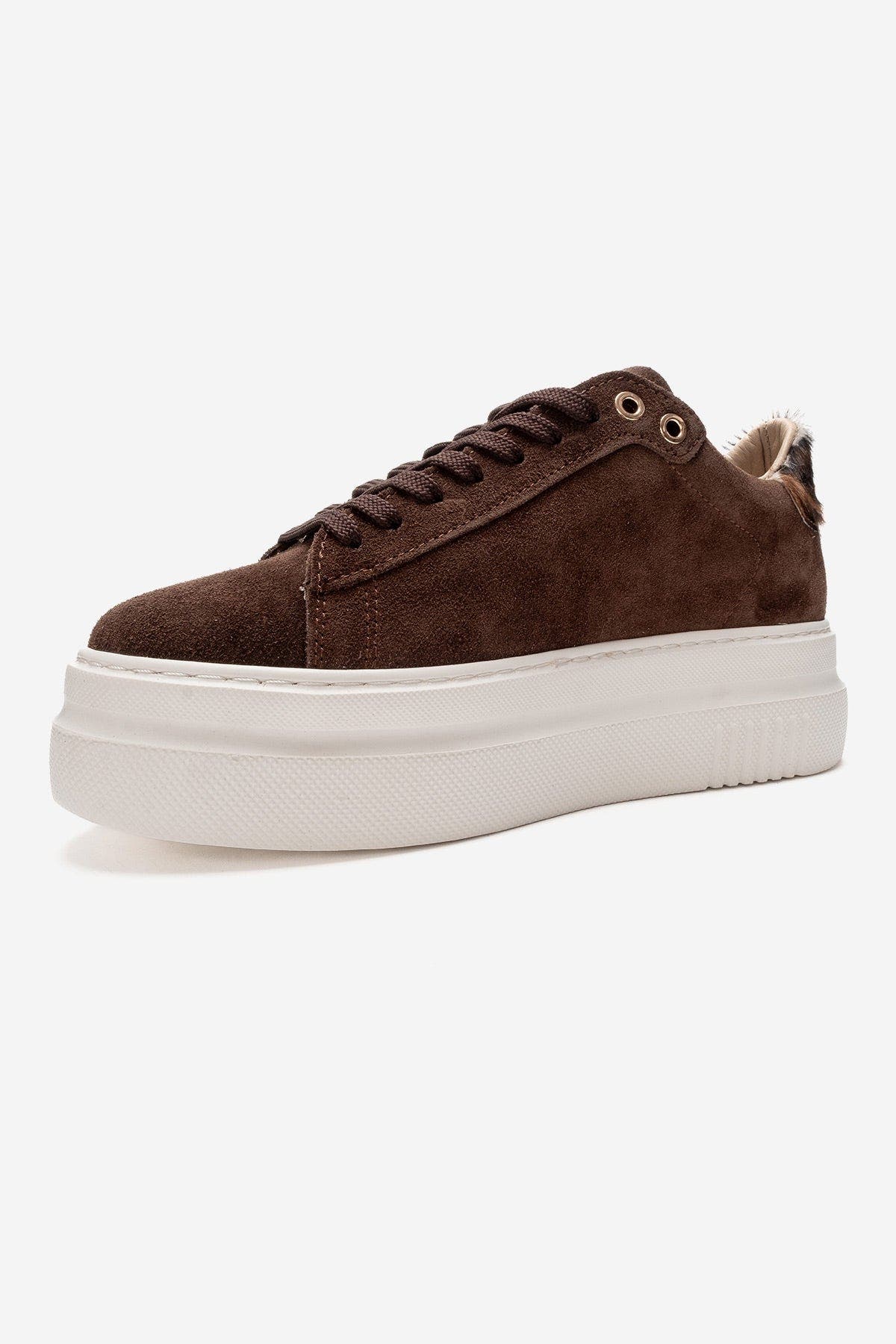 Forever & Always Shoes Nera Leather Casual Sneaker, Alternate, color, Brown Suede