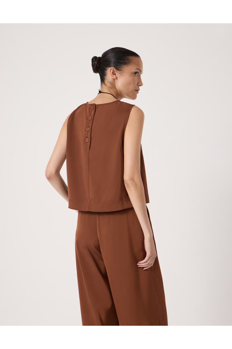Vera Satin Shell Top, Alternate, color, Toffee Brown