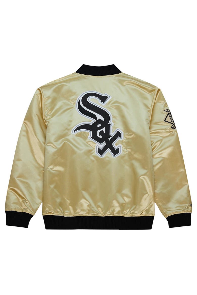 Men's Mitchell & Ness Gold Chicago White Sox OG 2.0 Lightweight Satin Full-Zip Jacket, Alternate, color, Gold