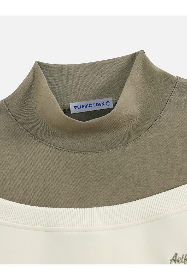 Boxy Layered Off-The-Shoulder Sweatshirt, Alternate, color, Butter Beige