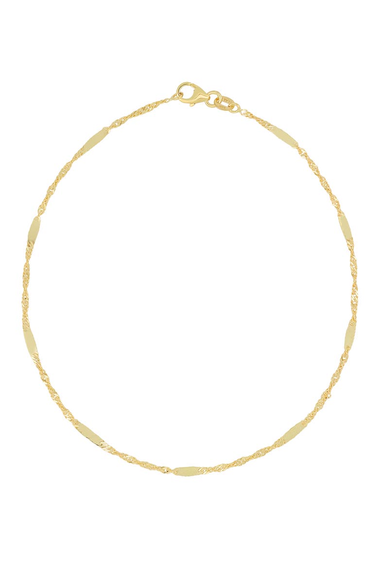 14K Gold Chain Anklet, Main, color, 14K YELLOW GOLD