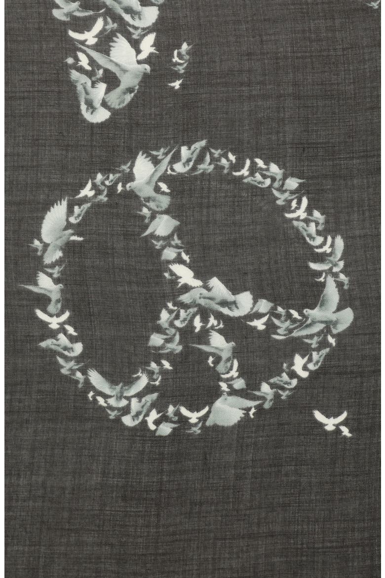 Flight Back Large Square Scarf, Alternate, color, BLACK