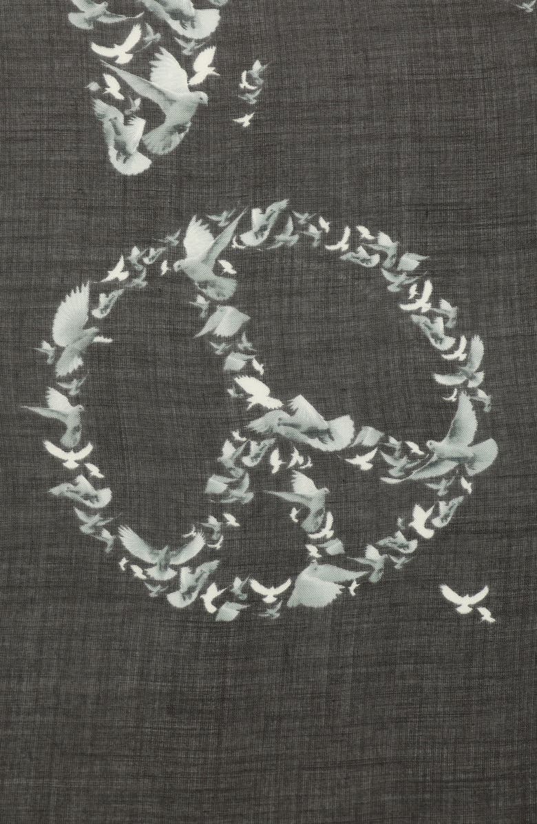 AllSaints Flight Back Large Square Scarf, Alternate, color, Black