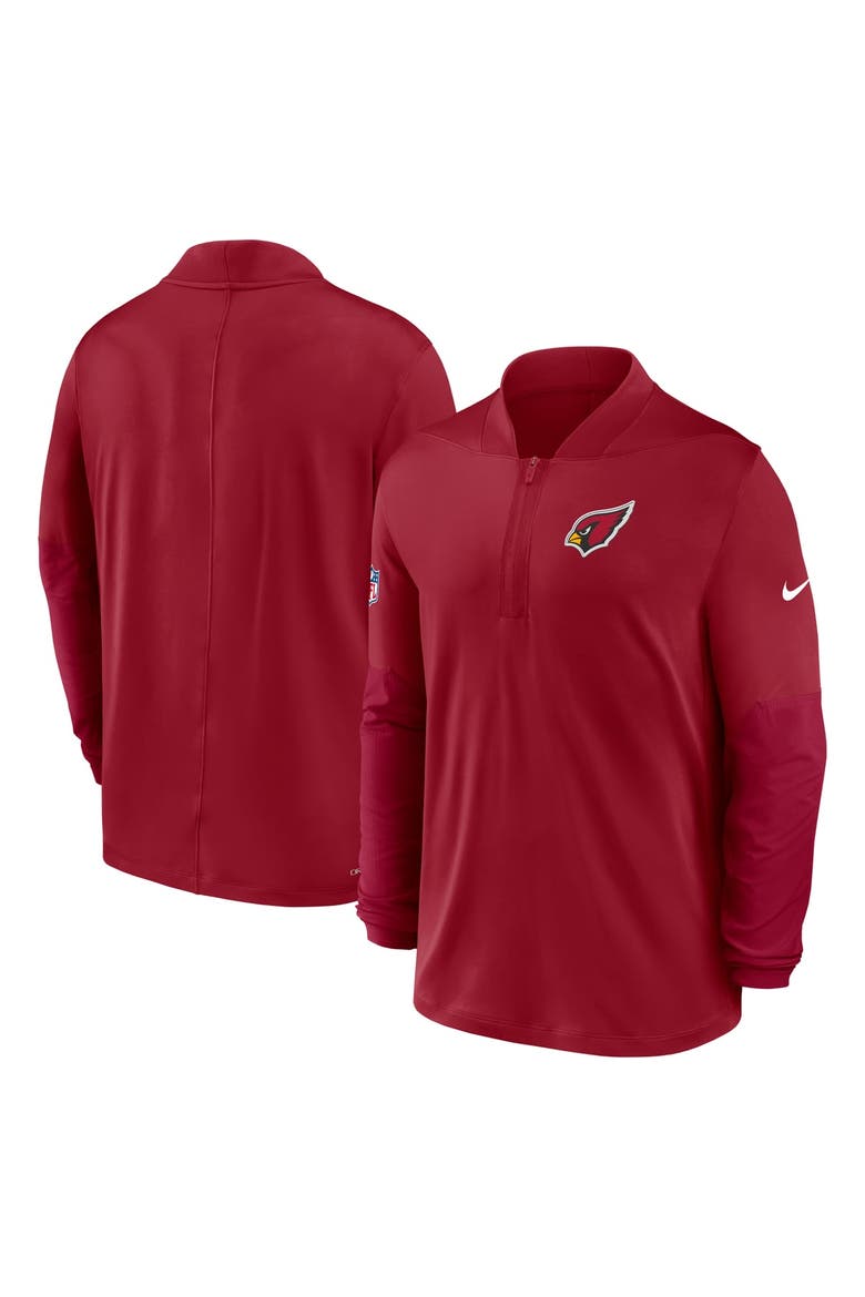 Men's Nike Cardinal Arizona Cardinals Sideline Dri-FIT Half-Zip Pullover, Alternate, color, Cardinal