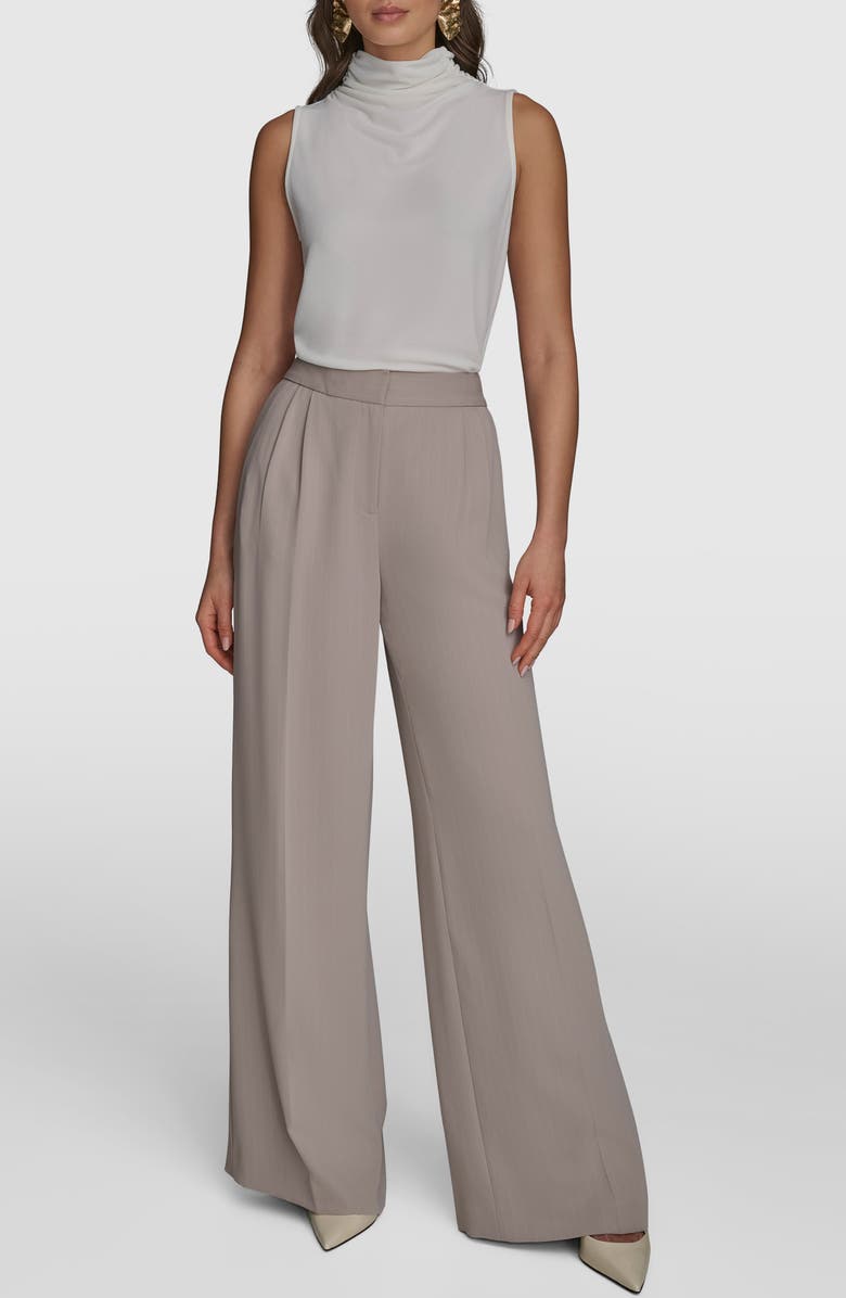 Donna Karan New York Pinstripe Wide Leg Pants, Alternate, color, 