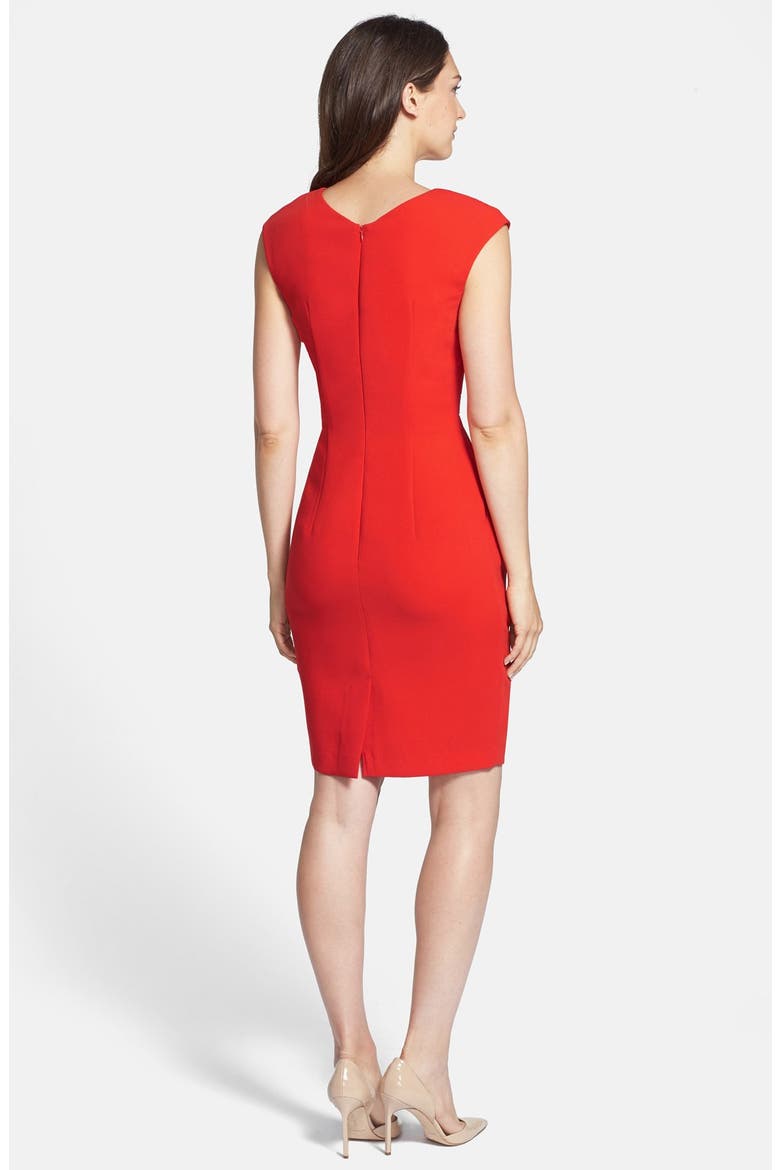 Woven Sheath Dress (Nordstrom Exclusive), Alternate, color, RED