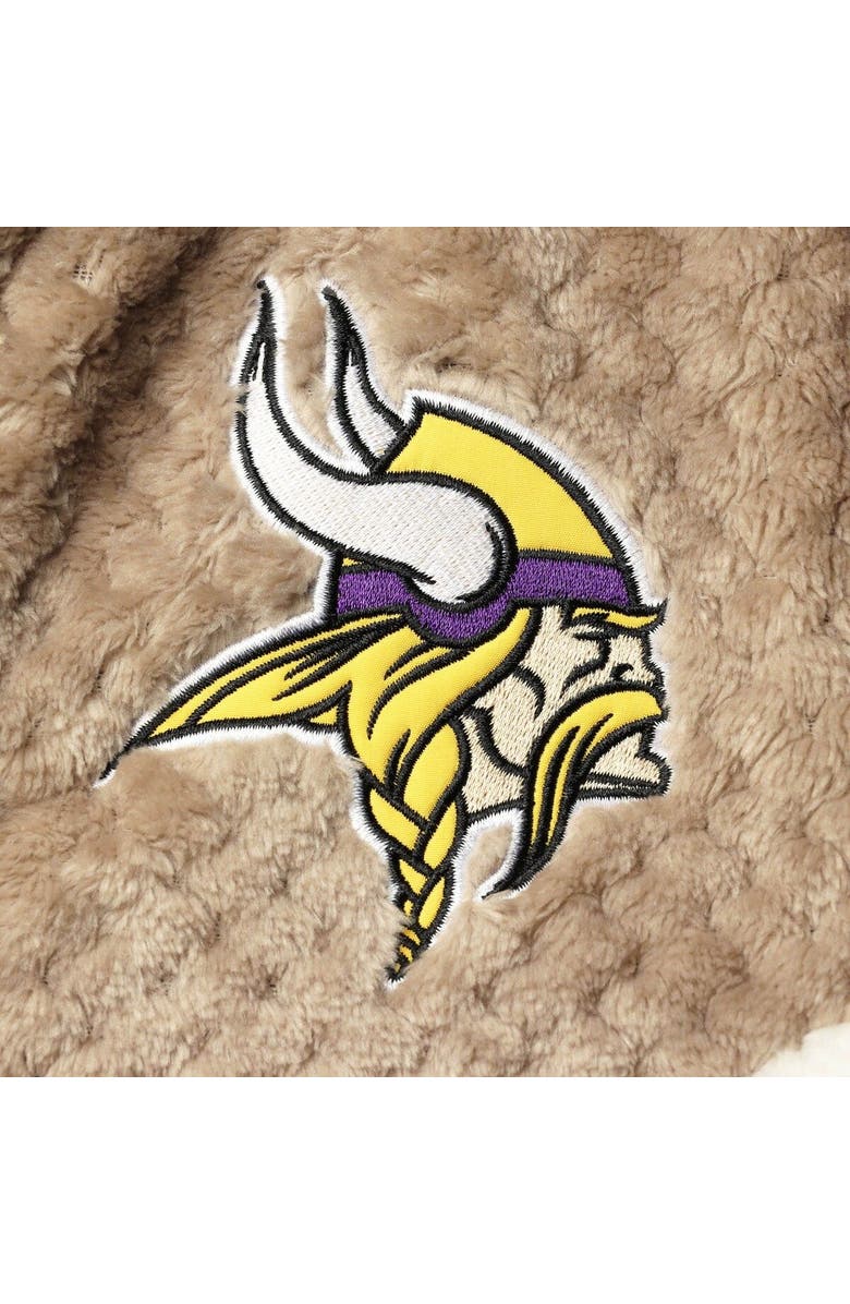 G-III 4HER BY CARL BANKS Women's G-III 4Her by Carl Banks Black/Cream Minnesota Vikings Riot Squad Sherpa Full-Snap Jacket, Alternate, color, 