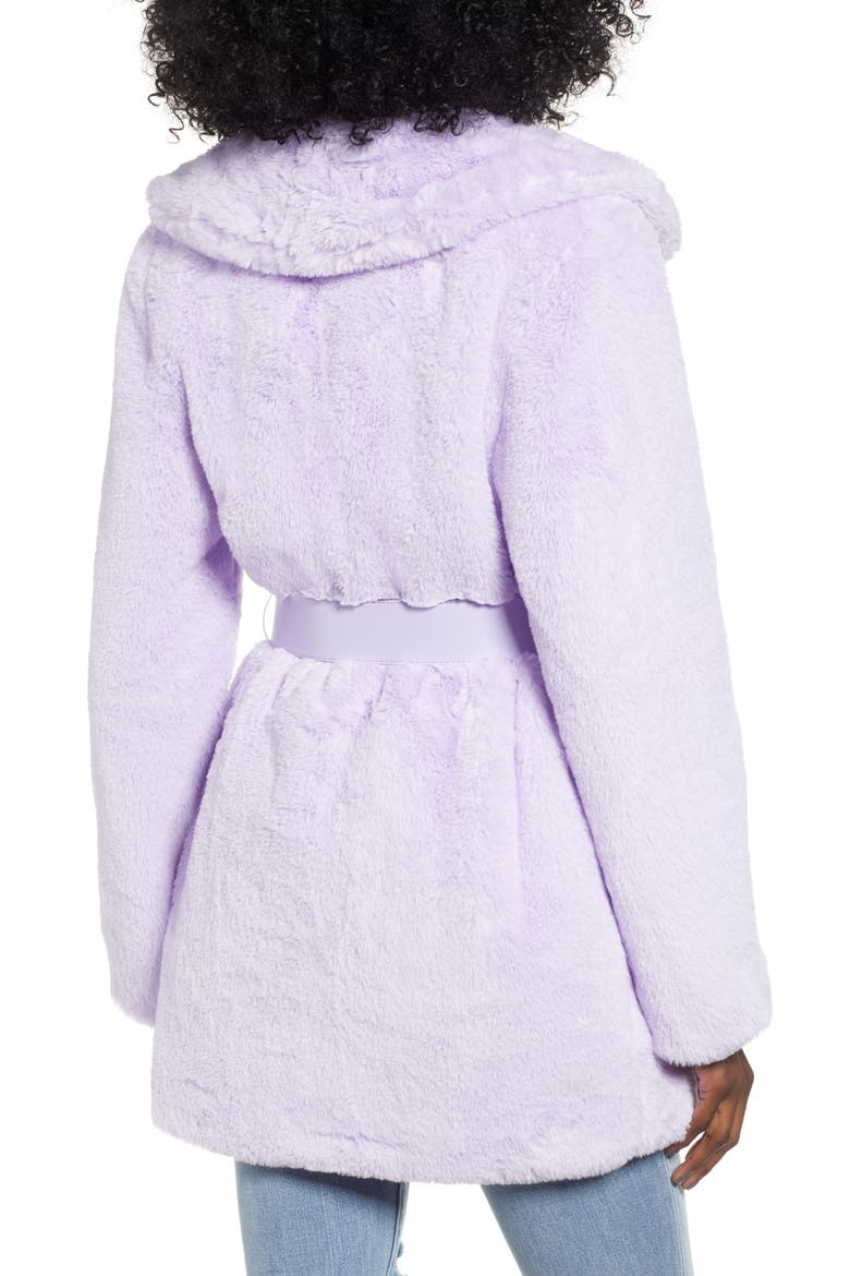 Everette Faux Fur Coat, Alternate, color, LILAC