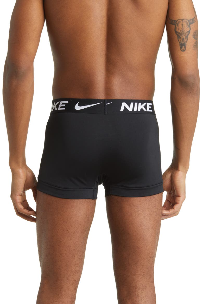 3-Pack Dri-FIT Essential Micro Trunks, Alternate, color, BLACK