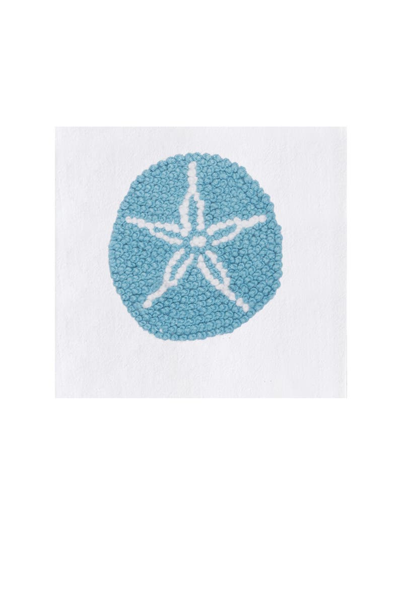 Blue Sand Dollar 100% Cotton Flour Sack Dishtowel, Alternate, color, Blue