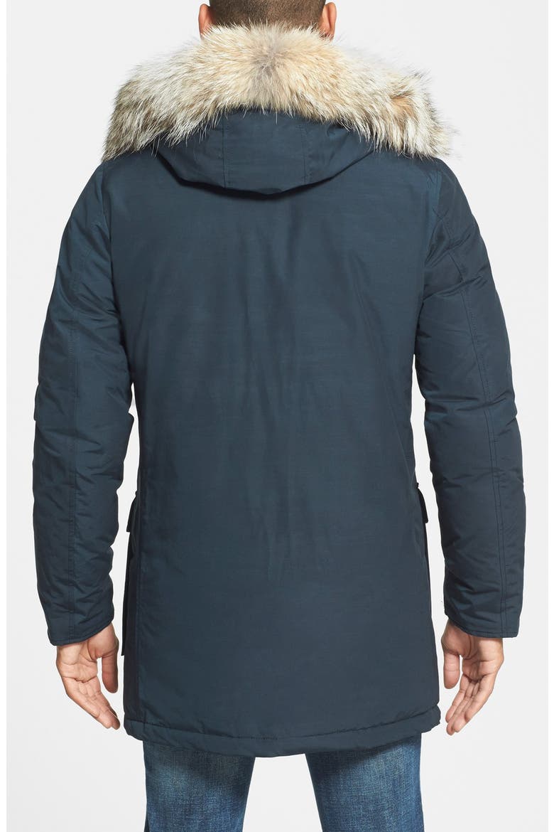 John Rich Arctic Parka with Genuine Coyote Fur Trim, Alternate, color, NAVY