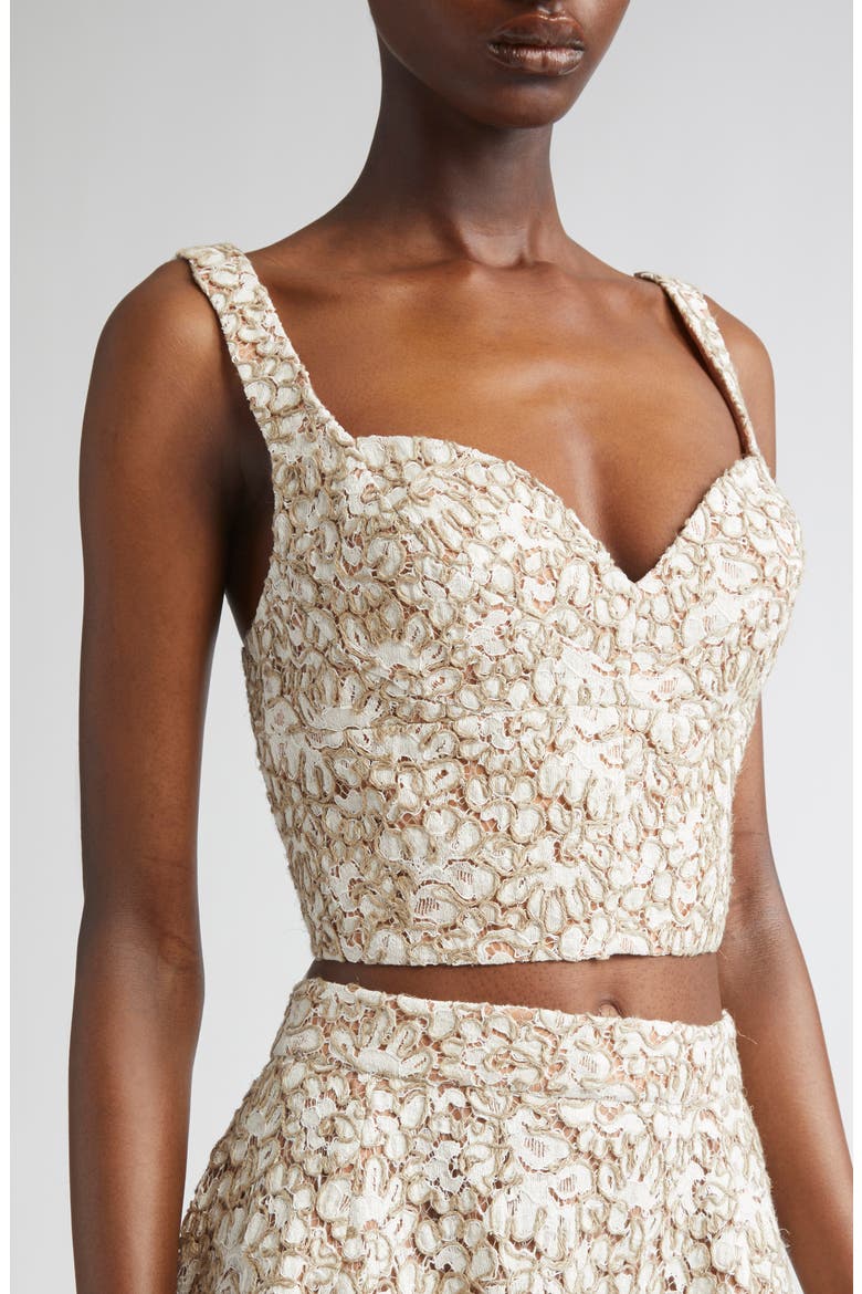 Lace Bustier Top, Alternate, color, HEMP/ECRU
