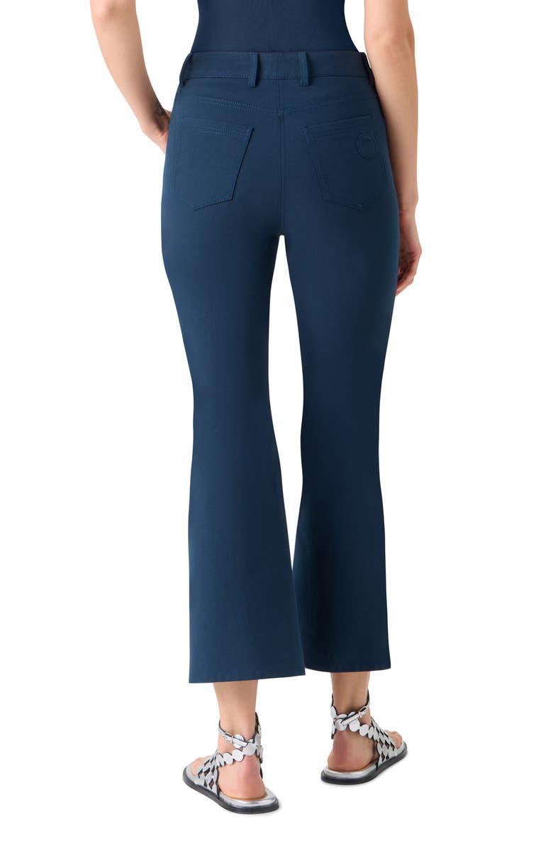 Akris punto Cali Stretch Cotton Crop Bootcut Pants, Alternate, color, Dark Blue
