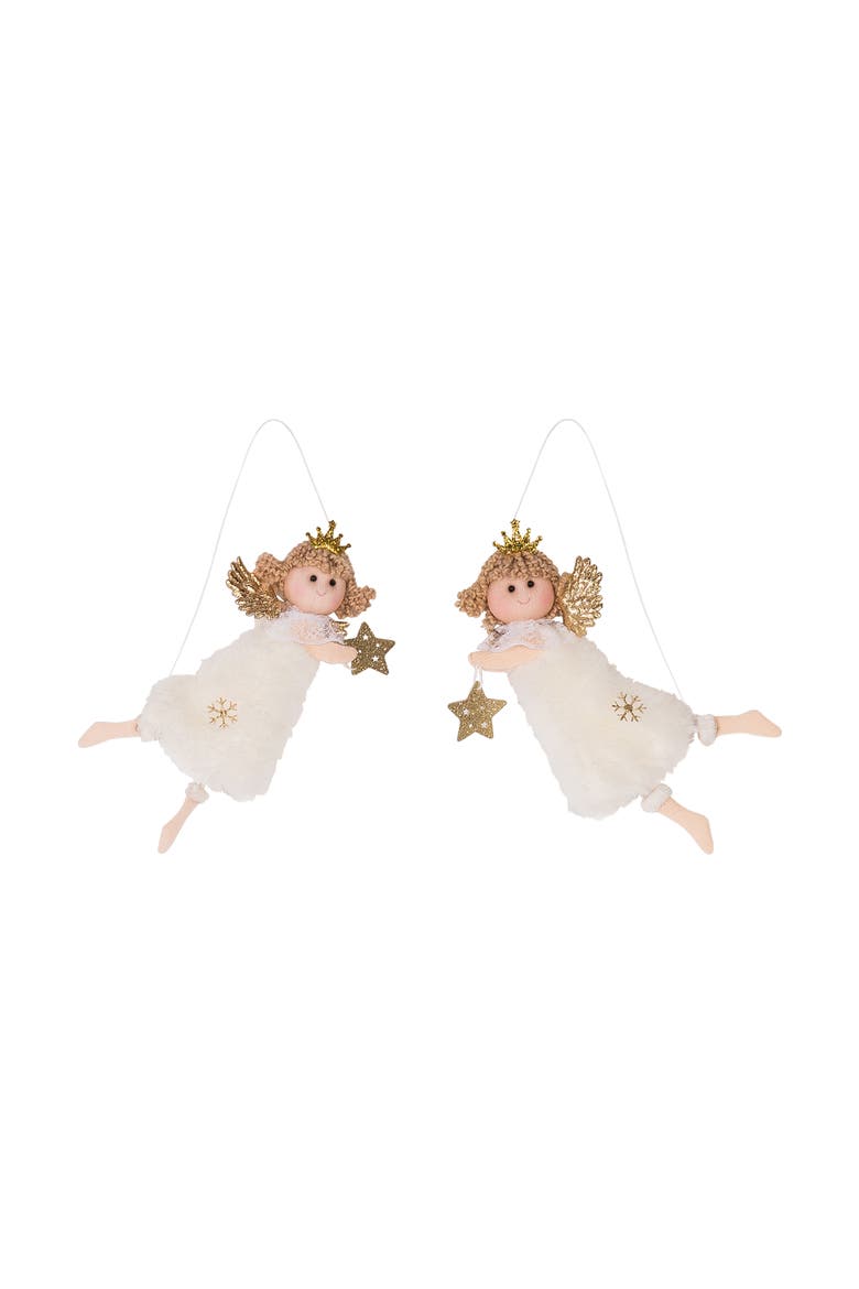 Flying Angels Christmas Ornament, A/2, Main, color, White