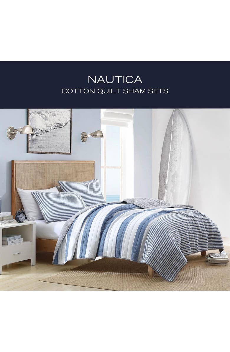 Nautica Rendon Quilt & Sham Set, Alternate, color, Charcoal