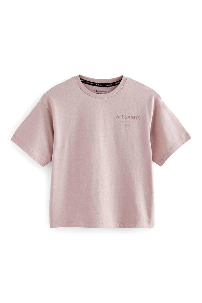 Kids' Underground Logo Metallic Cotton Graphic T-Shirt, Main, color, PINK