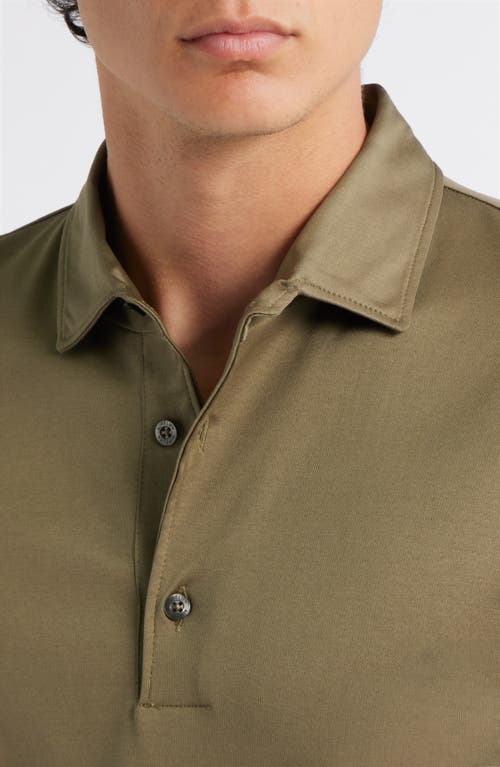 Aurélien Aur1 Solid Cotton Polo In Green