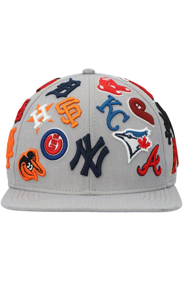 PRO STANDARD Men's Pro Standard Gray MLB Pro League Wool Snapback Hat, Alternate, color, 