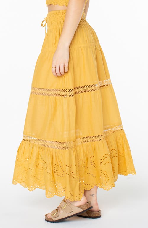 Roxy Castaway Embroidered Cotton Maxi Skirt