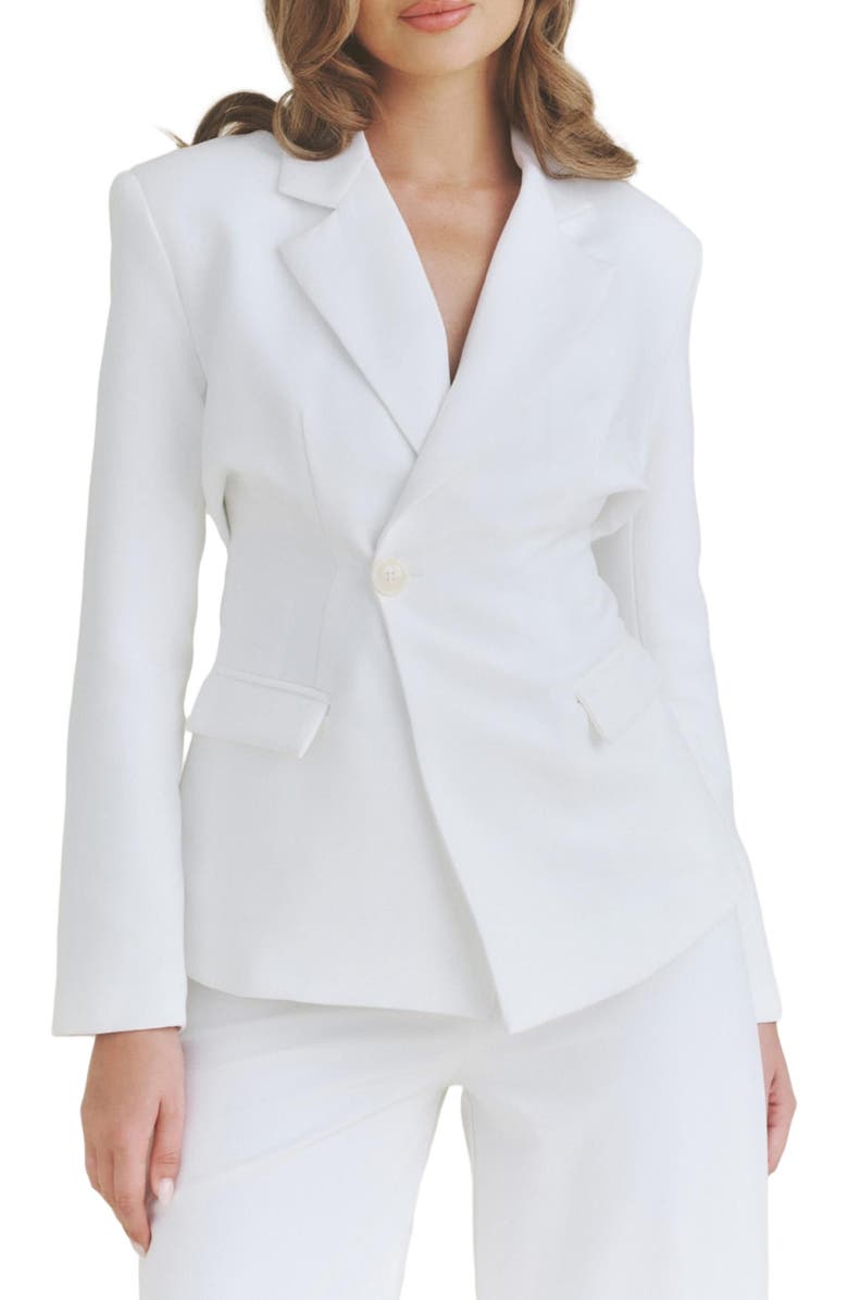 Six Stories Asym Tailored Jacket, Alternate, color, White