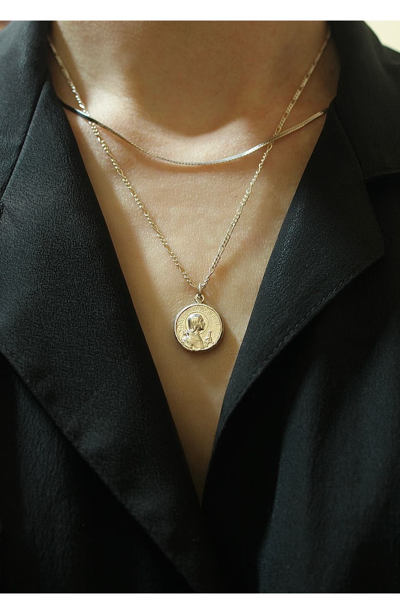 SAINT VAGABOND Joan Of Arc Pendant, Alternate, color, Sterling Silver With Brass