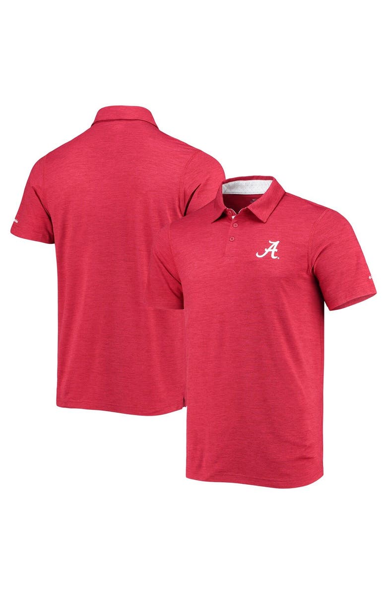 Columbia Men's Columbia Crimson Alabama Crimson Tide Tech Trail Omni-Shade Polo, Main, color,