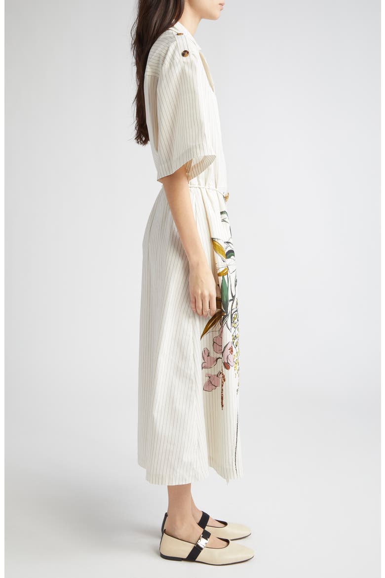 Stripe Workwear Organic Cotton Midi Dress, Alternate, color, MIMOSA STRIPE