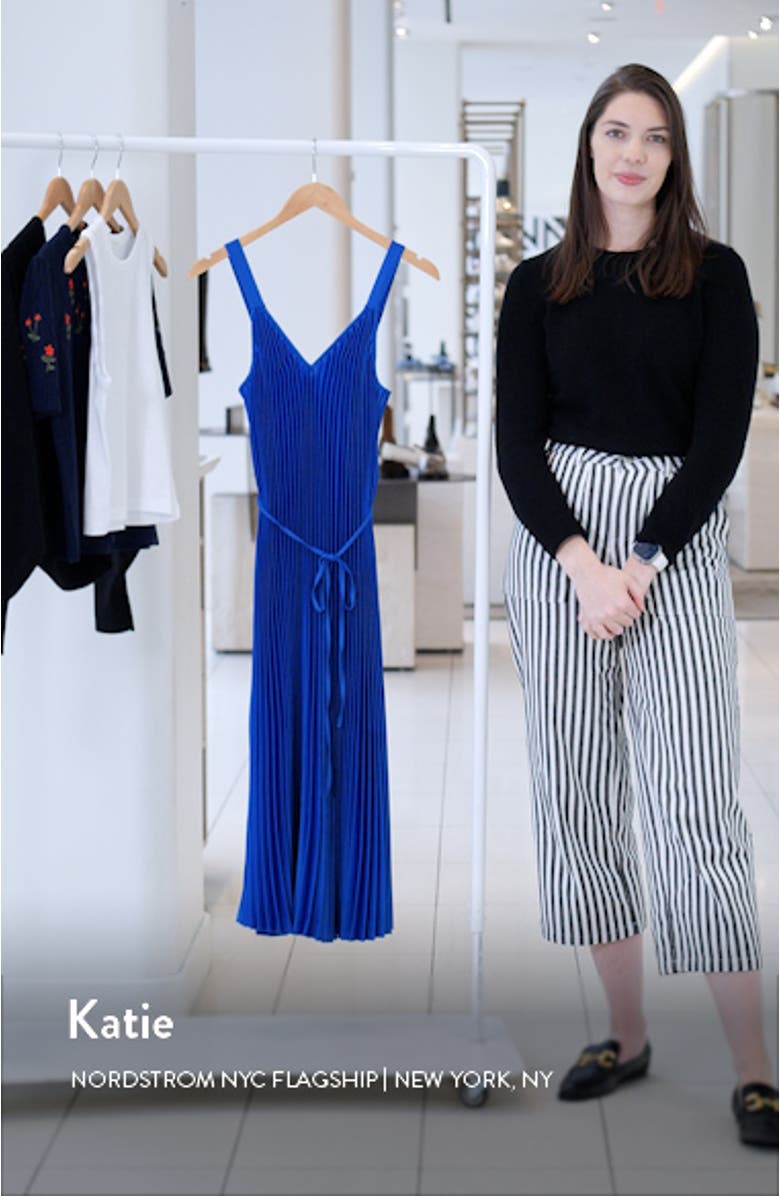 Plissé Tie Waist Satin Dress, sales video thumbnail