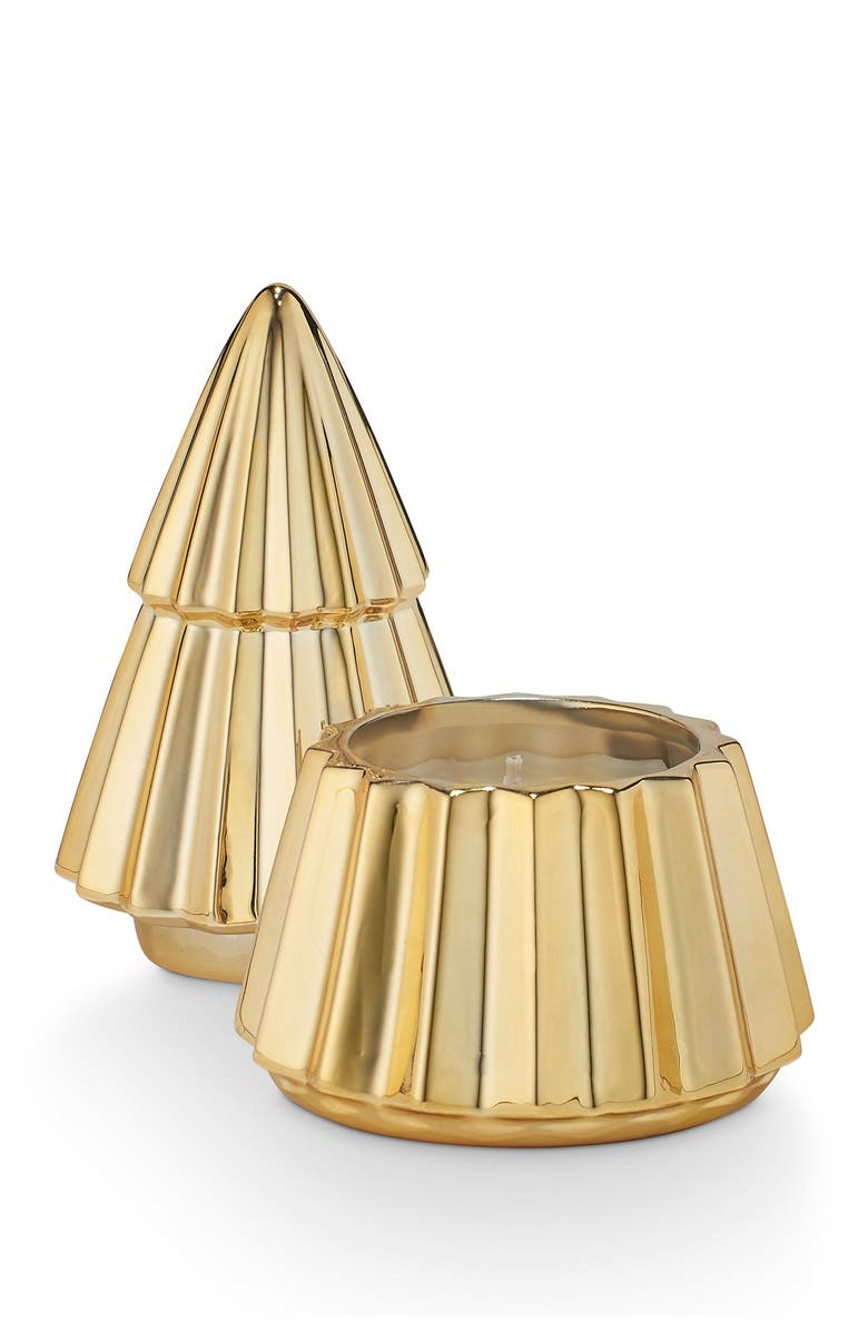 ILLUME<sup>®</sup> Mulled Cider Gilded Tree Candle, Alternate, color, Gold
