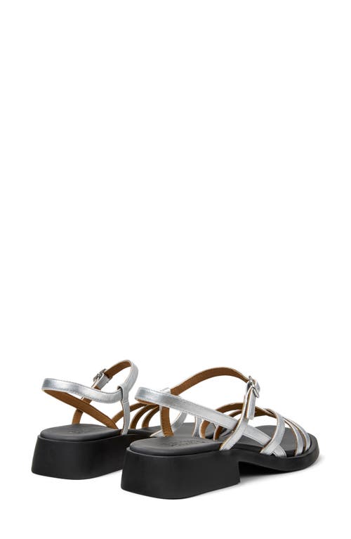 Camper Dana Sandal In Medium Gray