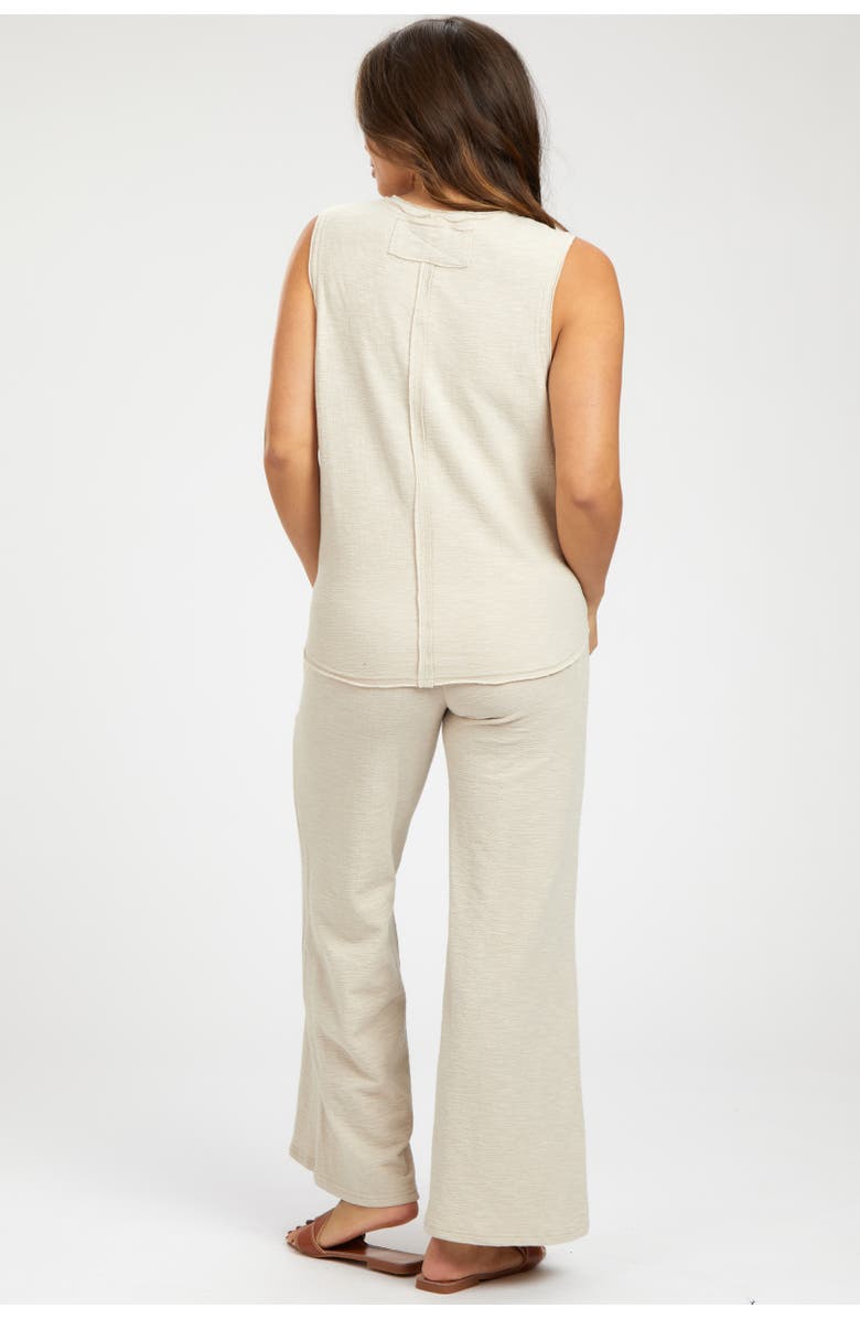 PinkBlush Slub Knit Pants Set, Alternate, color, Beige