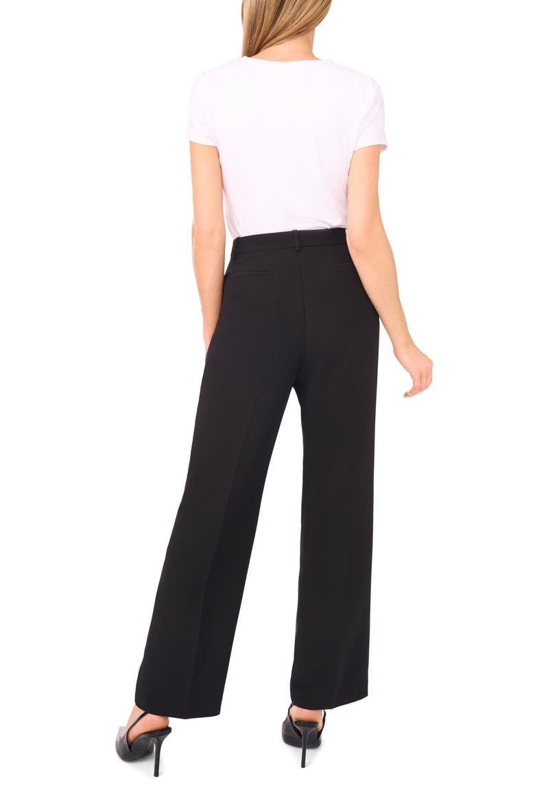 High Waist Straight Leg Pants, Alternate, color, RICH BLACK