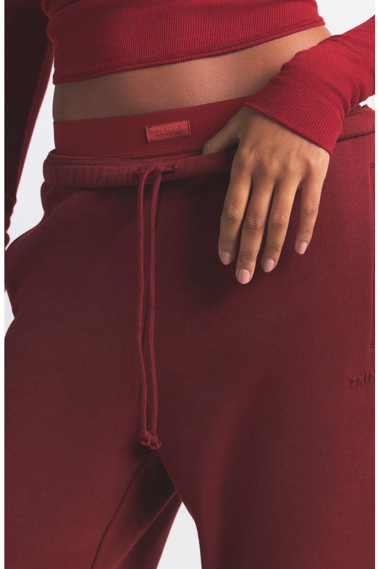 Cotton Fleece Blend Classic Joggers, Alternate, color, MERLOT