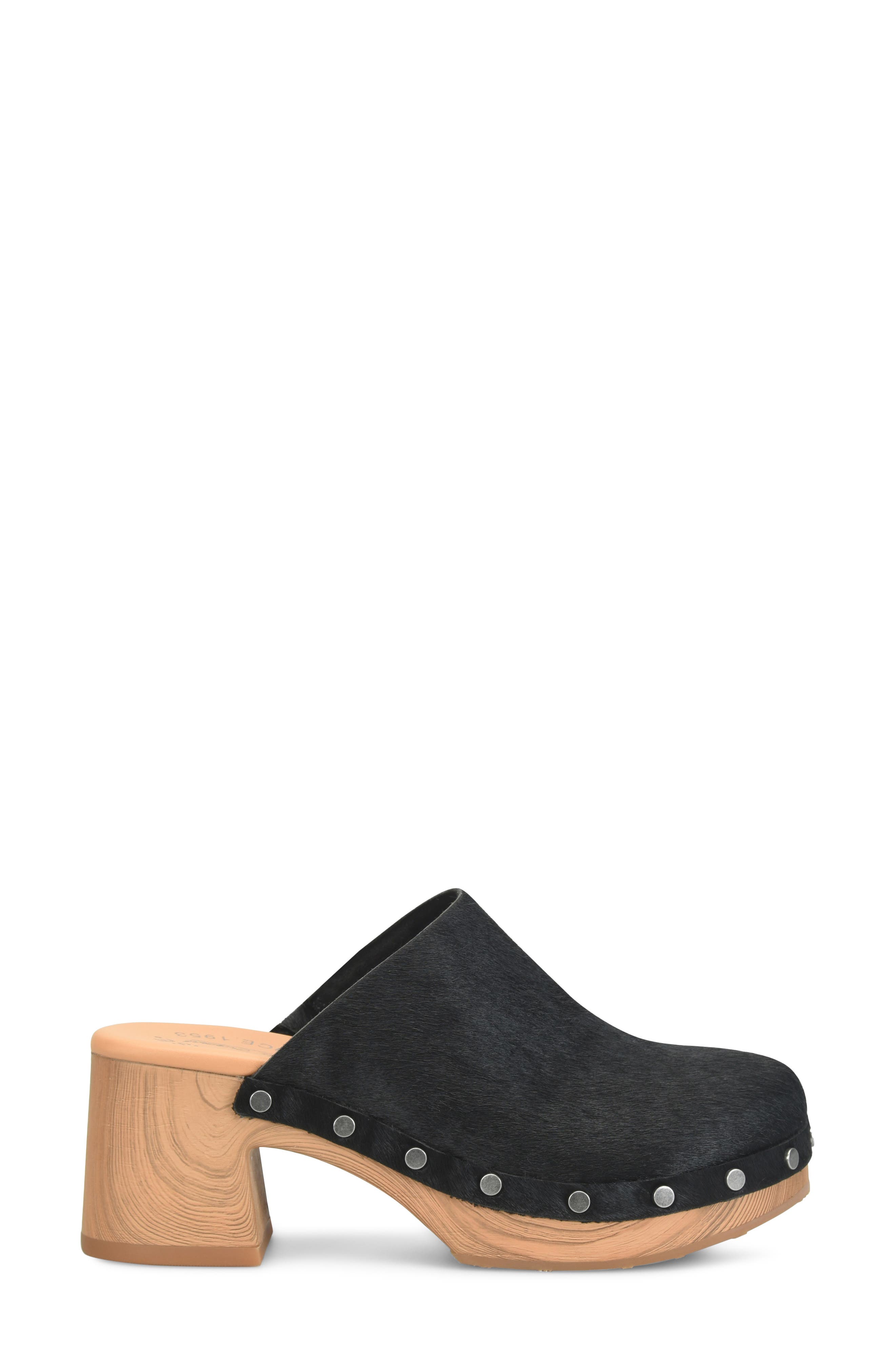 Talisa Genuine Calf Hair Clog, Alternate, color, BLACK CALFHAIR