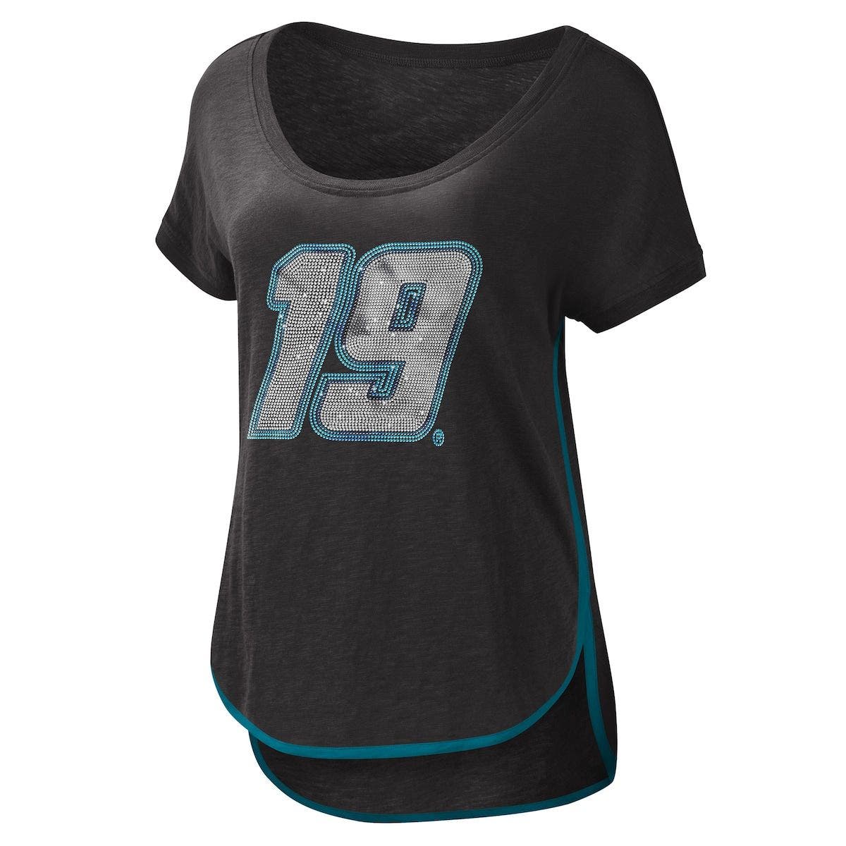 Women's G-III 4Her by Carl Banks Black Martin Truex Jr Rookie Scoop Neck T-Shirt - image 2
