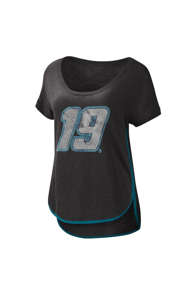 G-III 4HER BY CARL BANKS Women's G-III 4Her by Carl Banks Black Martin Truex Jr Rookie Scoop Neck T-Shirt, Alternate, color, Black