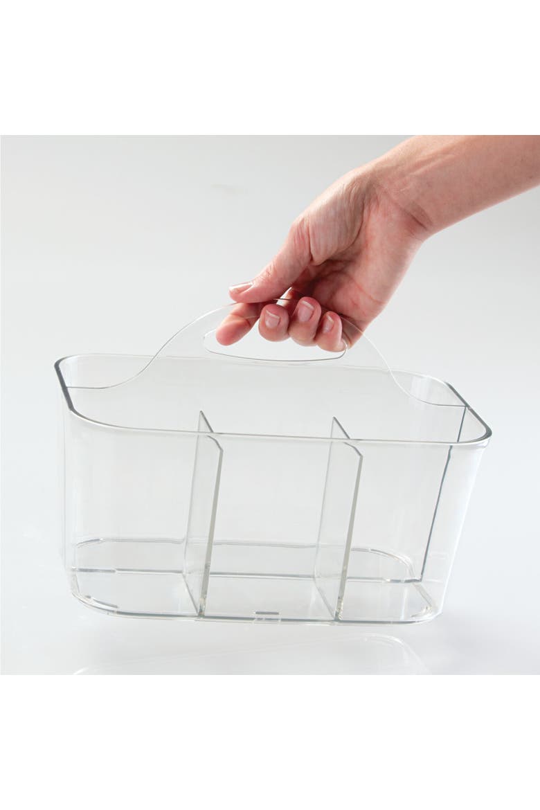 miDesign Small Plastic Divided Cosmetic Storage Organizer Caddy, 2 Pack, Alternate, color, Clear