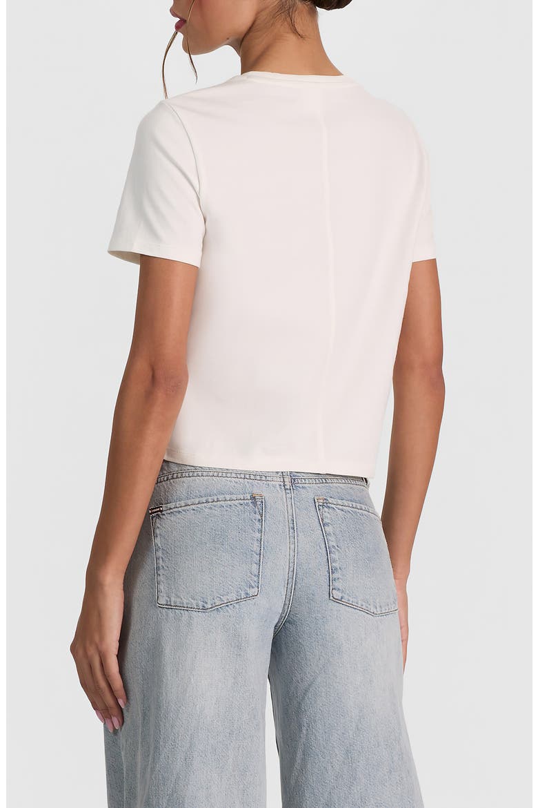Cindy Embellished Cropped Tee, Alternate, color, OFF WHITE/ SILVER CRYSTAL