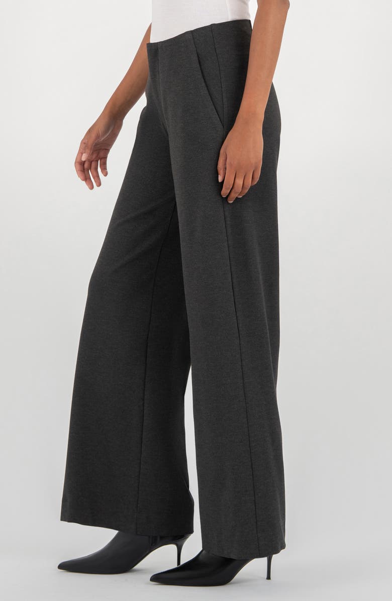 KUT from the Kloth High Waist Wide Leg Pants, Alternate, color, Charcoal