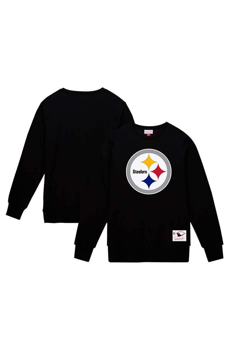 Mitchell & Ness Men's Mitchell & Ness Black Pittsburgh Steelers Basic Fleece Pullover Sweatshirt, Main, color, Black