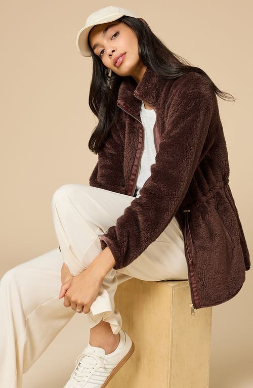 Softies Dreamplush Two Way Zip Tunic In Brown