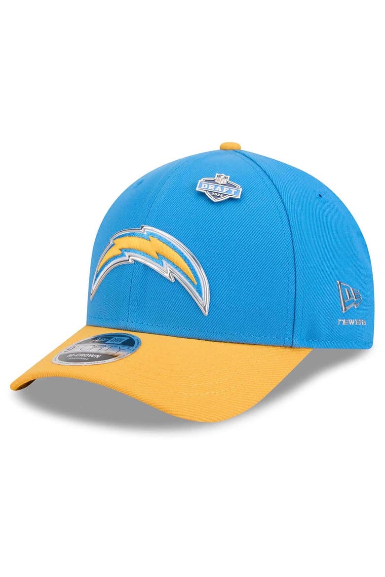 Men's New Era  Powder Blue/Gold Los Angeles Chargers 2026 NFL Draft 9FORTY M-Crown Adjustable Hat, Main, color, Powder Blue