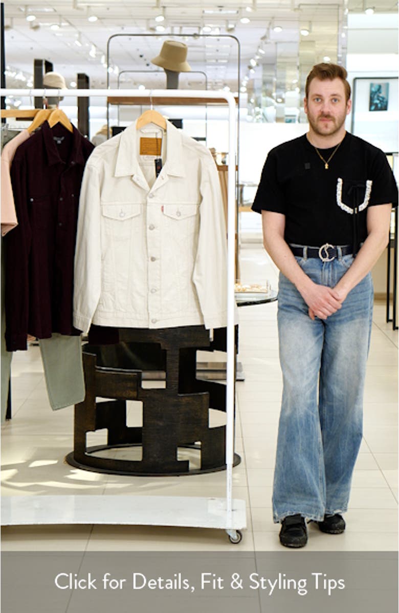 Relaxed Fit Cotton & Linen Trucker Jacket, sales video thumbnail