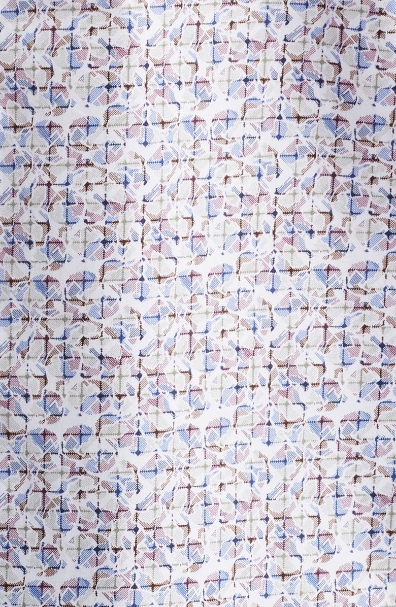 Johnston & Murphy Shadow Box Print Stretch Cotton Button-Up Shirt, Alternate, color, 