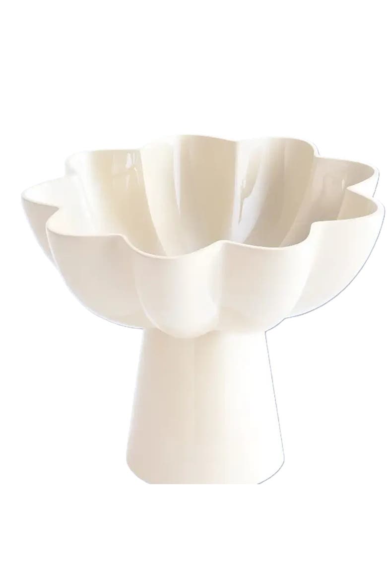 Pedestal Aluminum Bowl, Main, color, White
