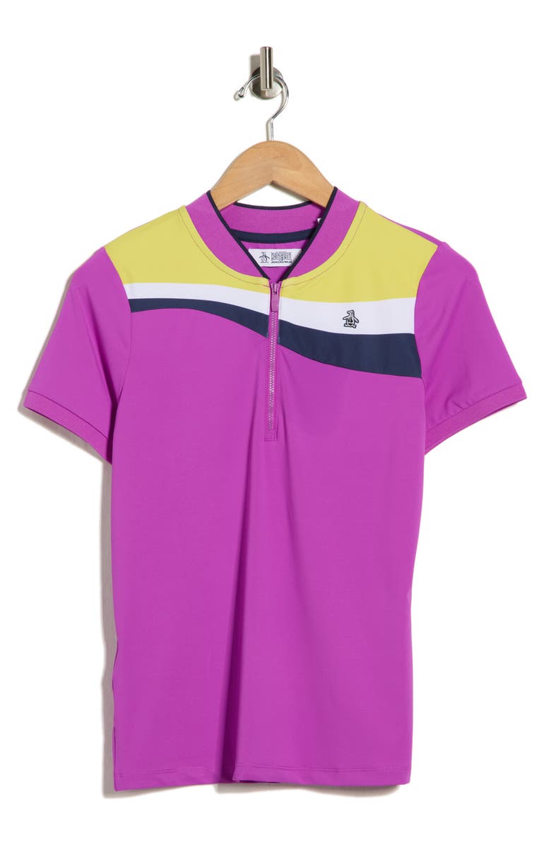 Original Penguin Veronica Performance Polo, Alternate, color, Purple Cactus Flower