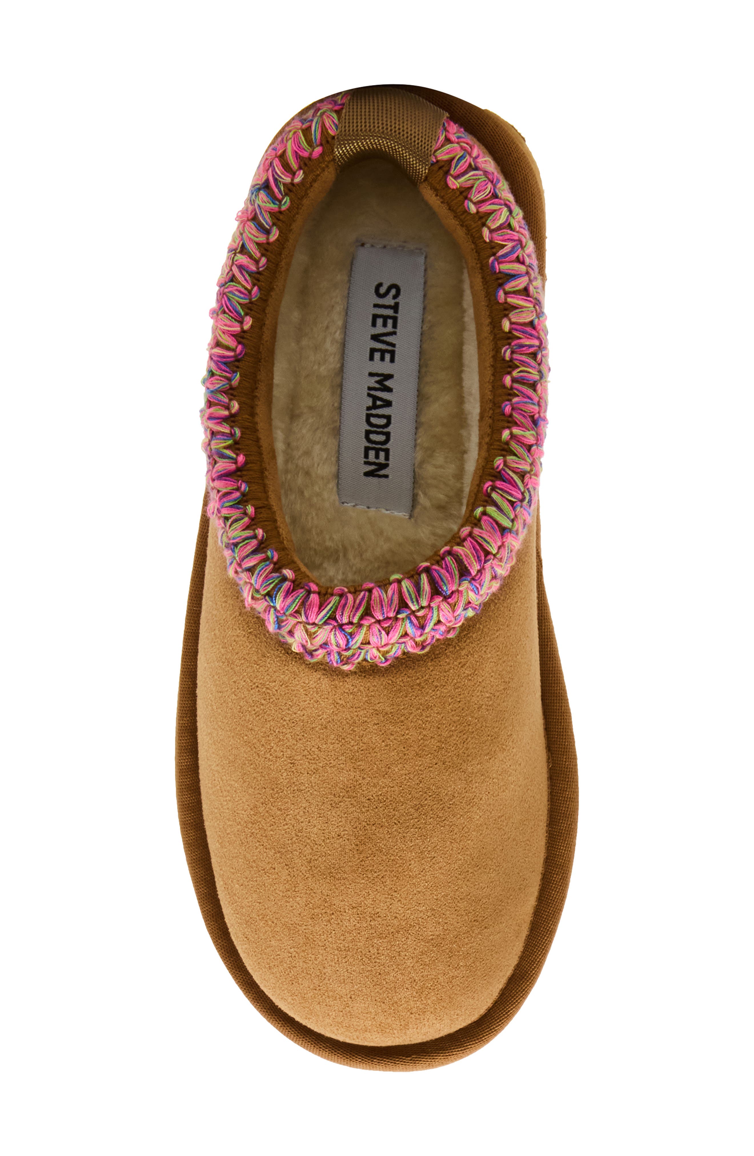 Steve Madden Kids'Jordy Faux Shearling Lined Slipper, Alternate, color, Cognac