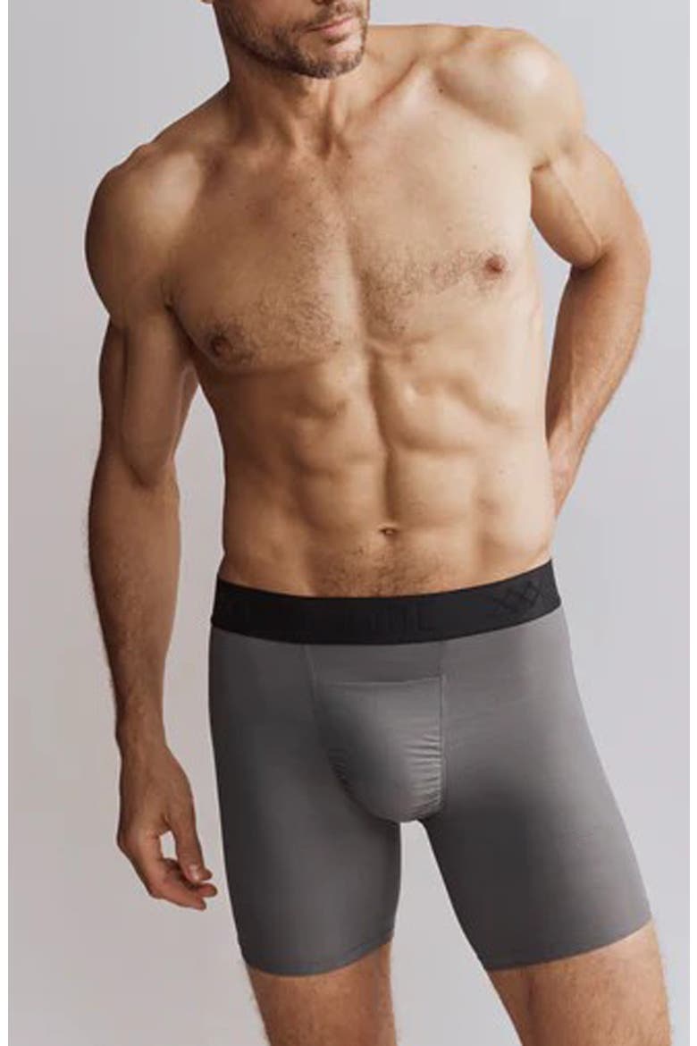 Active C.O.R. 6-Inch Performance Boxer Briefs, Main, color, SMOKE